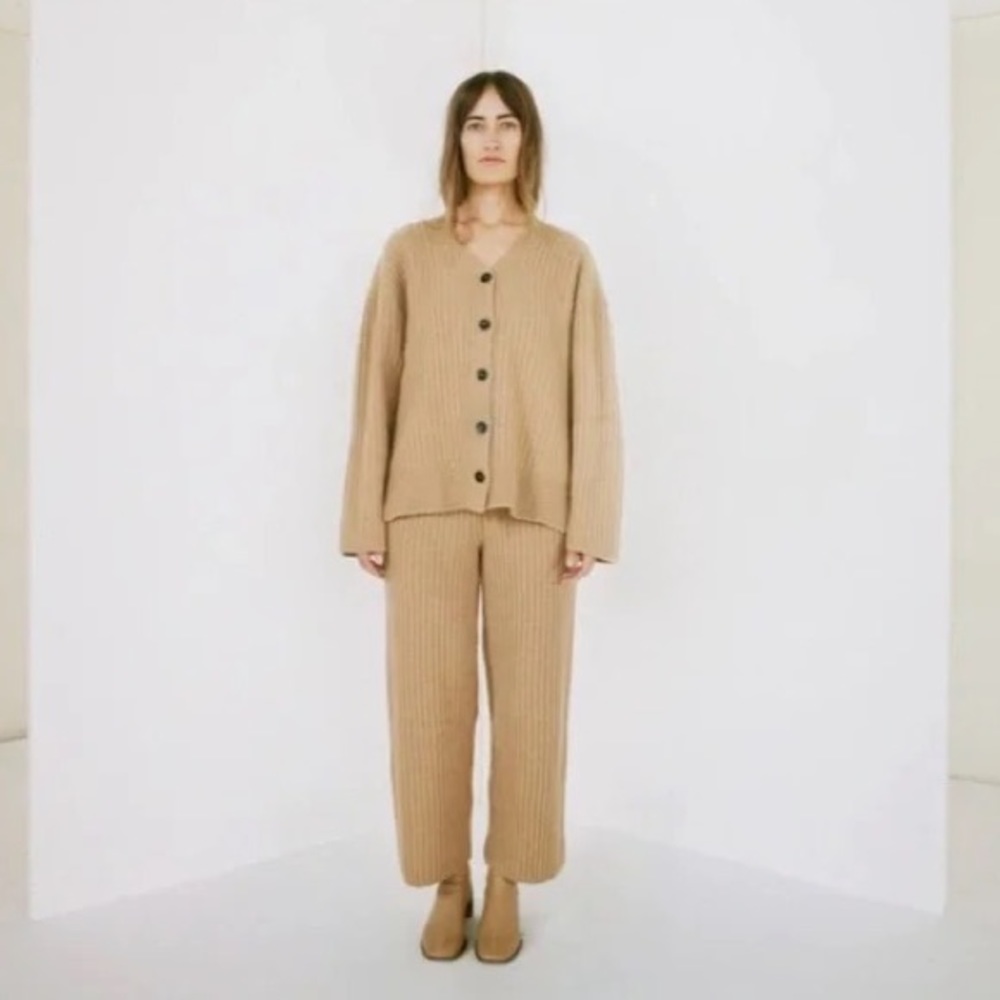 James Street Co Loft Ribbed Pant - Camel - M